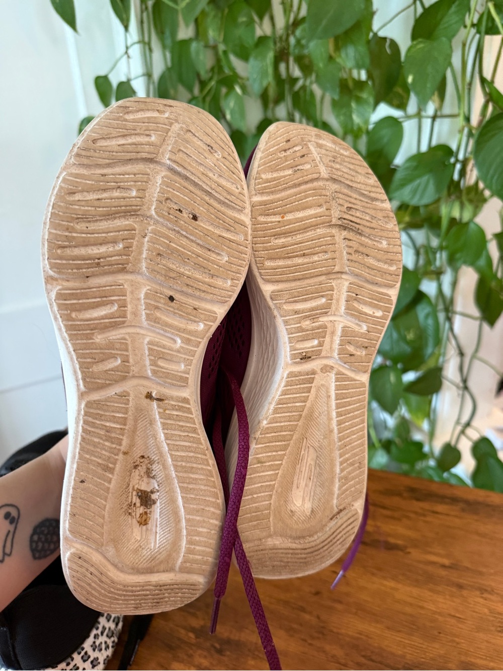Skechers Lightweight Women's Athletic Sneakers - Plum & Black cheetah size 7.5 - Picture 11 of 11